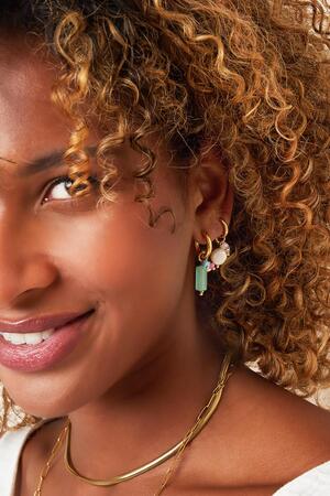 Boucles d'oreilles pendantes en perles Acier inoxydable h5 Image4